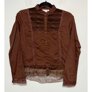 Cotton Express Victoriancore Button Blouse Womens Small Rustic Fairy Grunge